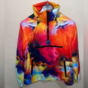 Hudson rainbow windbreaker jacket. Size: Large